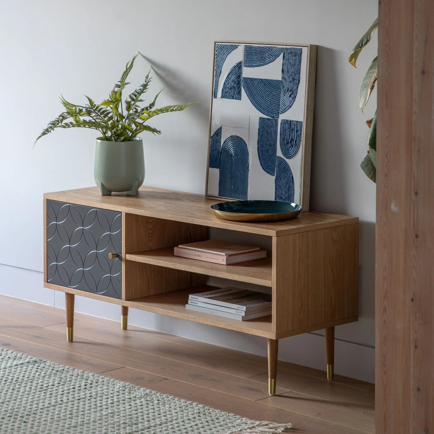 Newbury Media Unit Oak - Colour Options Gallery Direct Homebound