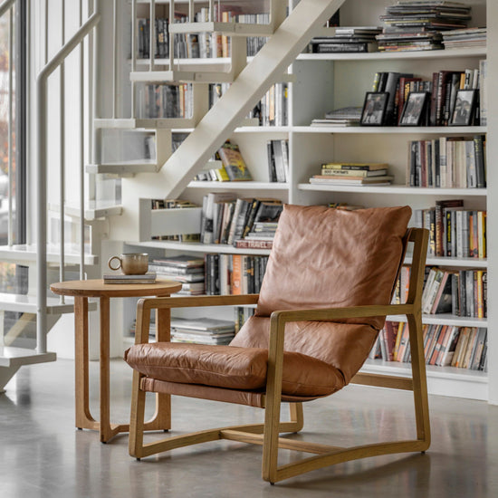 Burela Lounge Chair Vintage Brown Leather Gallery Direct Homebound
