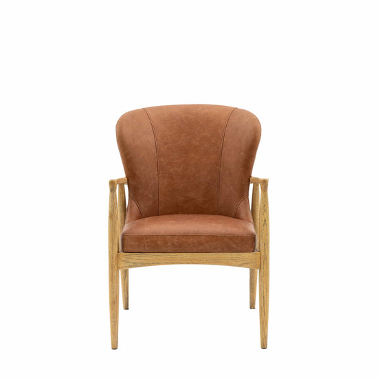 Tariva Armchair Antique Brown Leather Gallery Direct Homebound