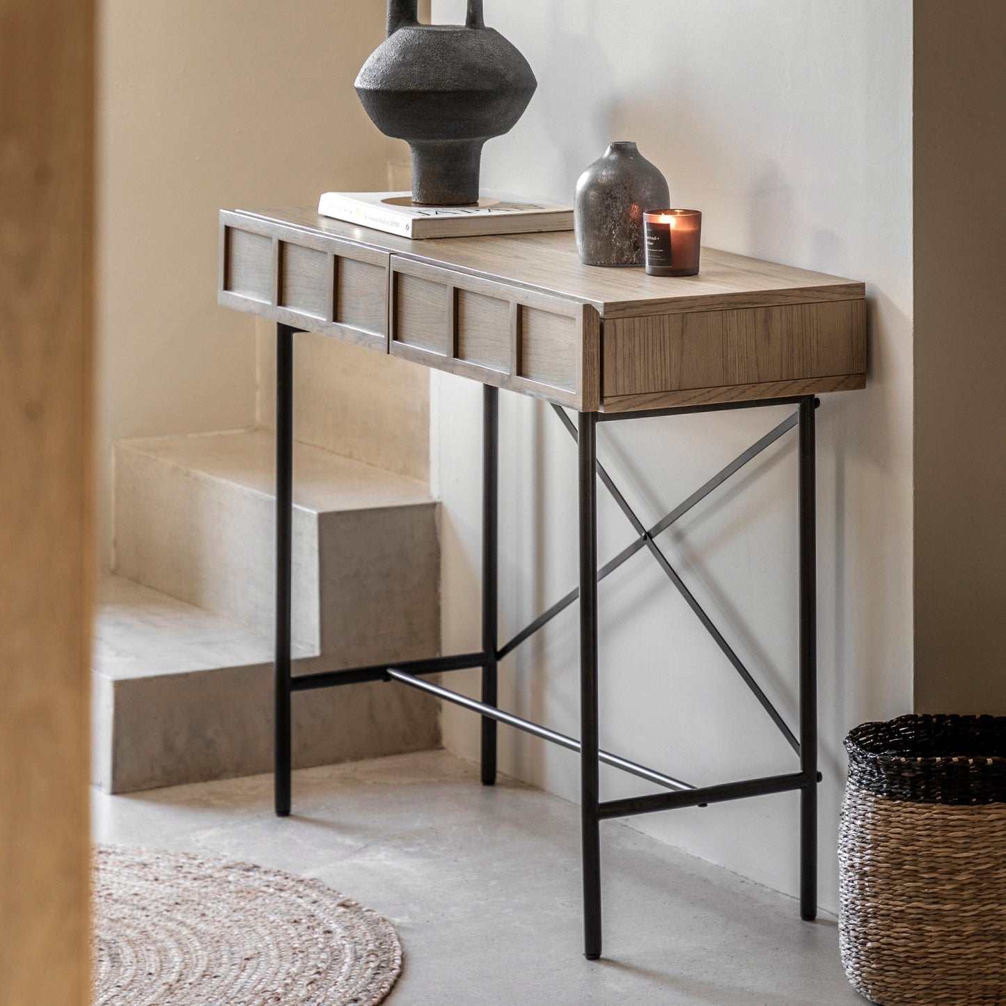 Panelled 2 Drawer Console Gallery Direct Homebound