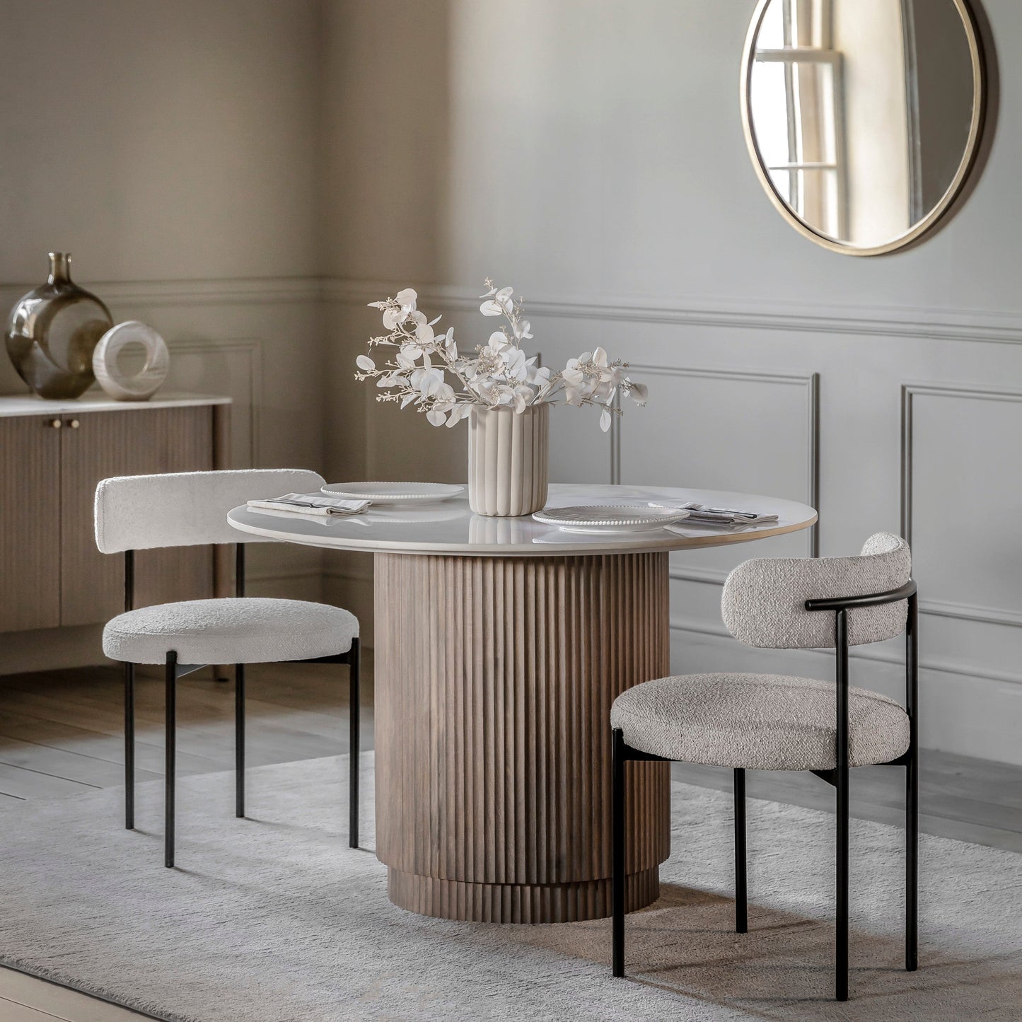 Marmo Round Dining Table Gallery Direct Homebound